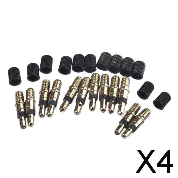 4x12 Pieces Bike Tire Tyre German Valve Core Replacement Valve Core Cap Part