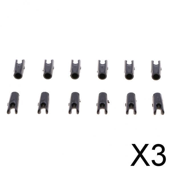 3x12 Pcs Plastic Arrow Nocks SHAFT TAILS for Archery Hunting Shooting Black
