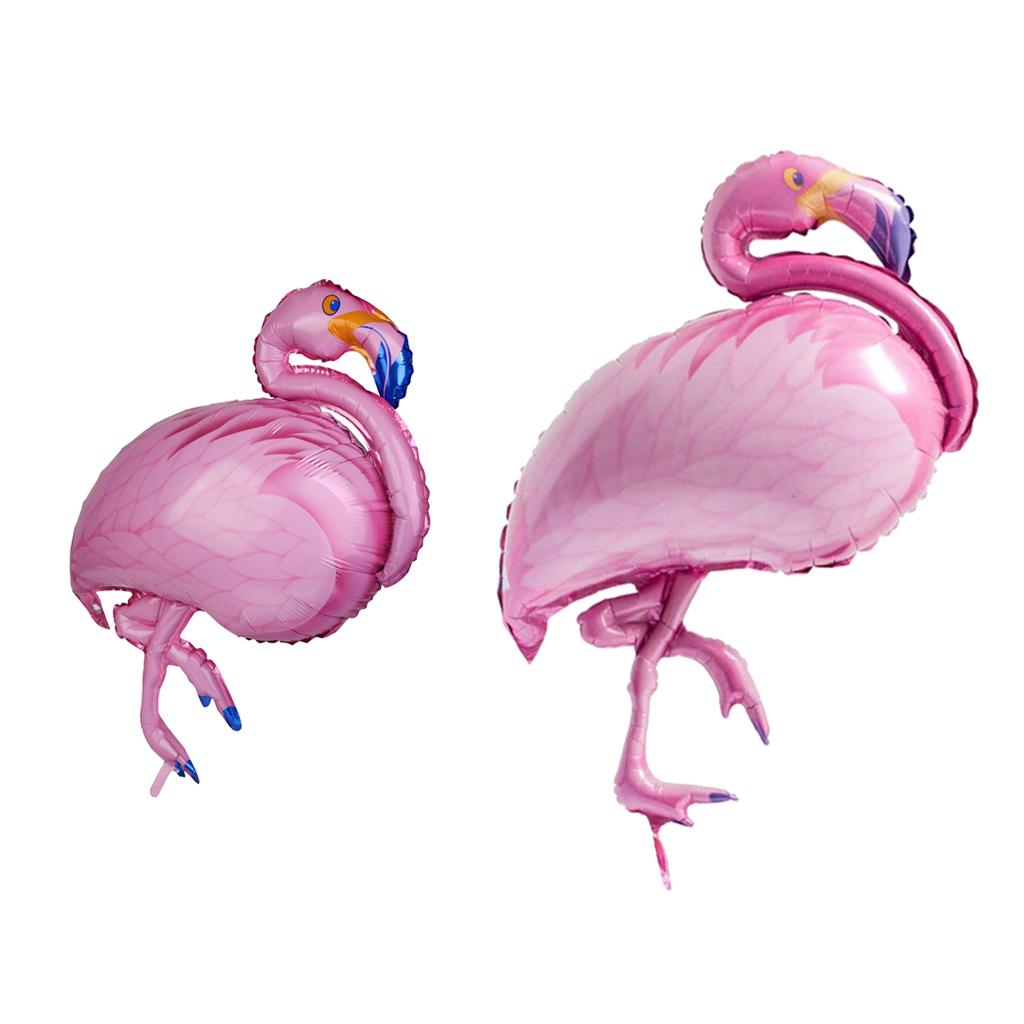 2 Pieces Tropical Flamingo Foil Balloons Kids Birthday Wedding Party Decor
