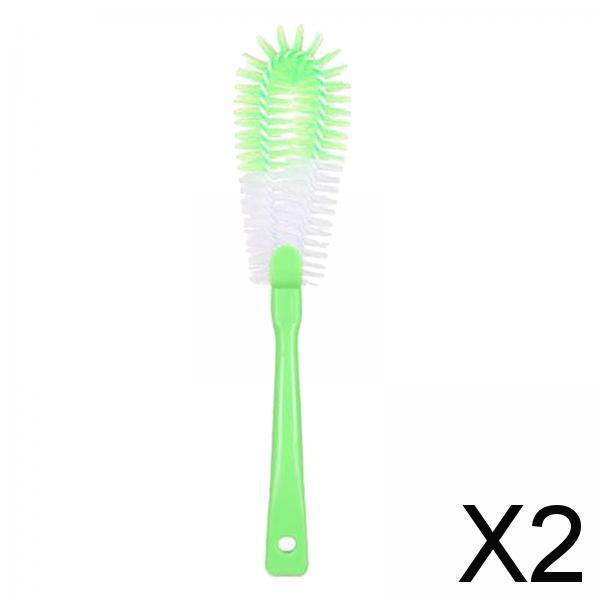 2x30cm Cleaning Brush Multipurpose Brushes LongWater Bottle Cleaners Green