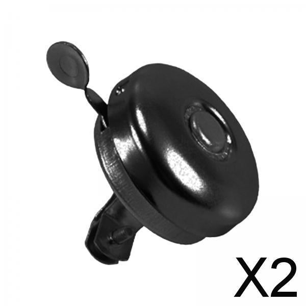 2xBike Bell Cycling Accessories Bicycle Bell for Men Women Mountain Road Bikes Black