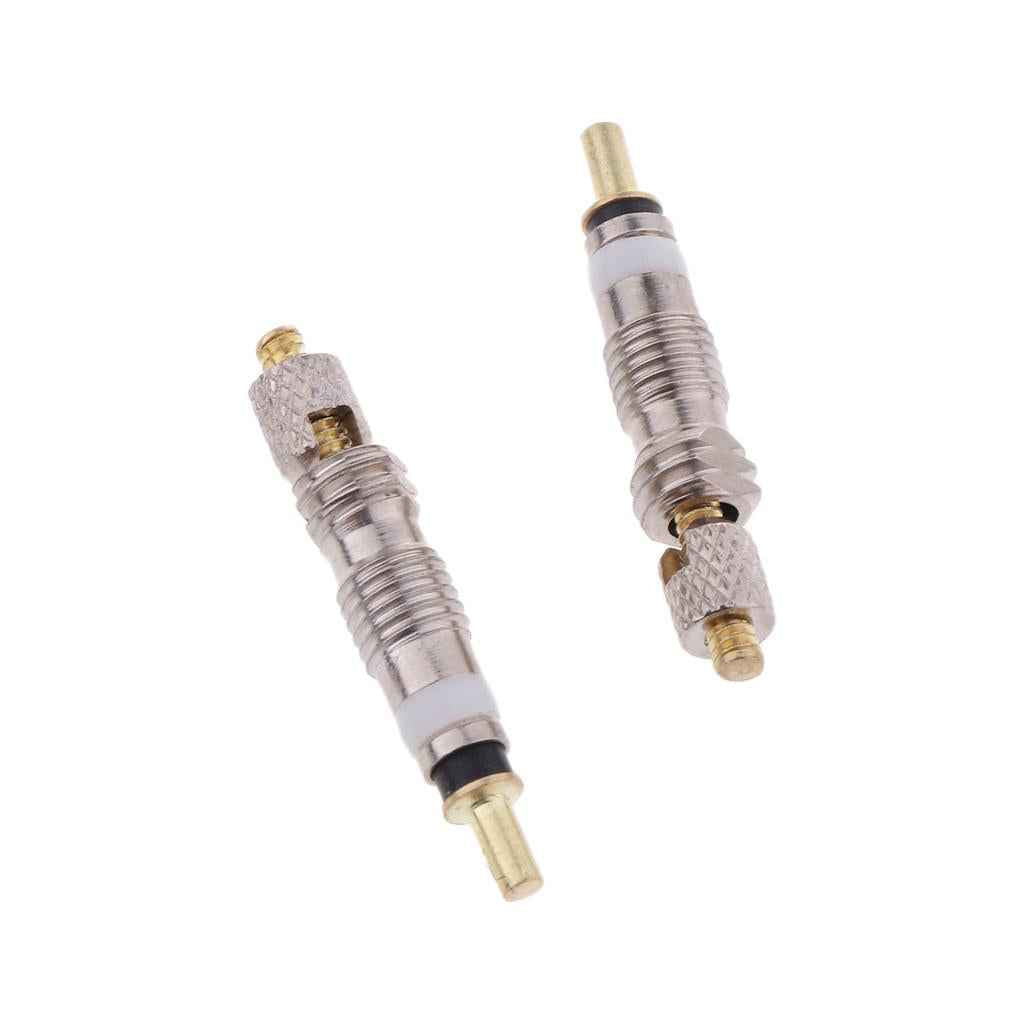2Pcs Silver Removable Presta French Valve Core Bike Tube Part mesh
