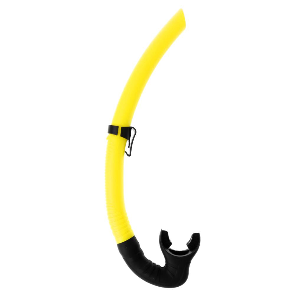 Silicone Wet Breathing Tube Snorkel Scuba Diving Snorkeling Gear Yellow