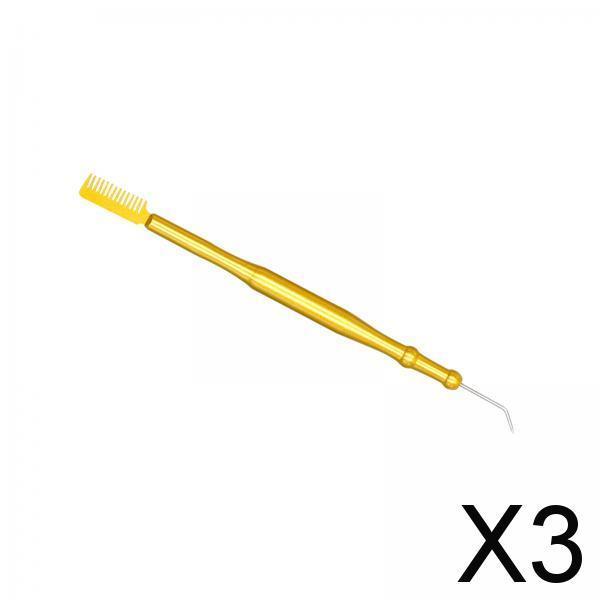 3xLash Lift Tool with Separating Comb for Eyelash Eyebrow Perming Tinting Yellow