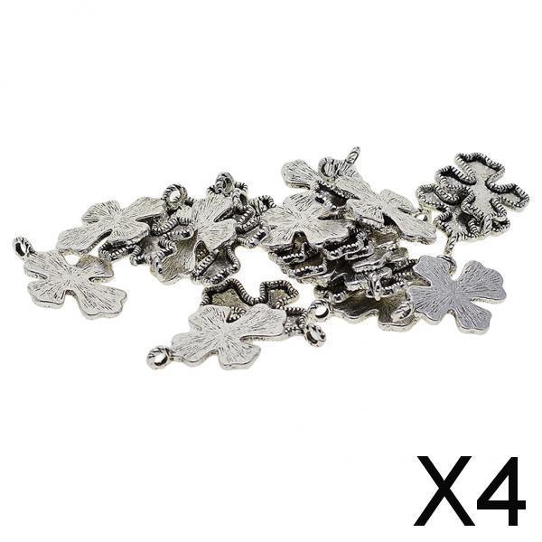 4x20 Pieces Cross Shape Blank Cabochon Bezel Settings DIY Pendants Charms Base