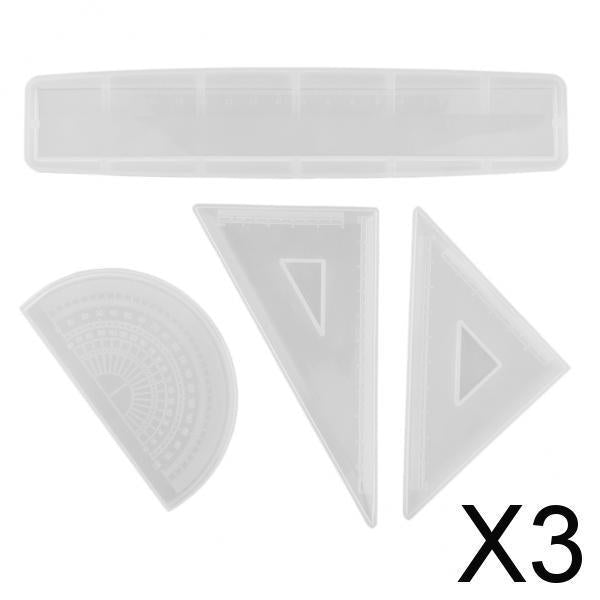 3x4 Pieces Silicone Mould rulers mold crystal Resin casting Craft DIY mold