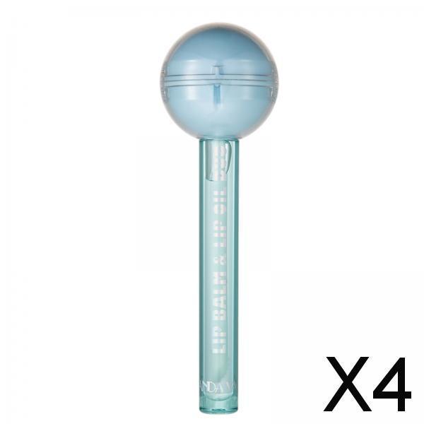 4x2 in 1 Lip Balm Lip Gloss Tint for Dry Lips Lip Care Gifts Blue