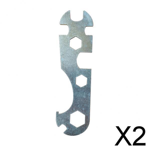 2xMulti-purpose Bike Wrench Steel Galvanized for Mountain Bike Bicycle Spanner
