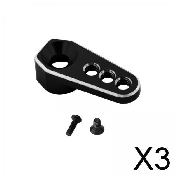 3xM3 25T Aluminum Metal Servo Horns Steering Arm Server Rocker for 2065T Trucks Black