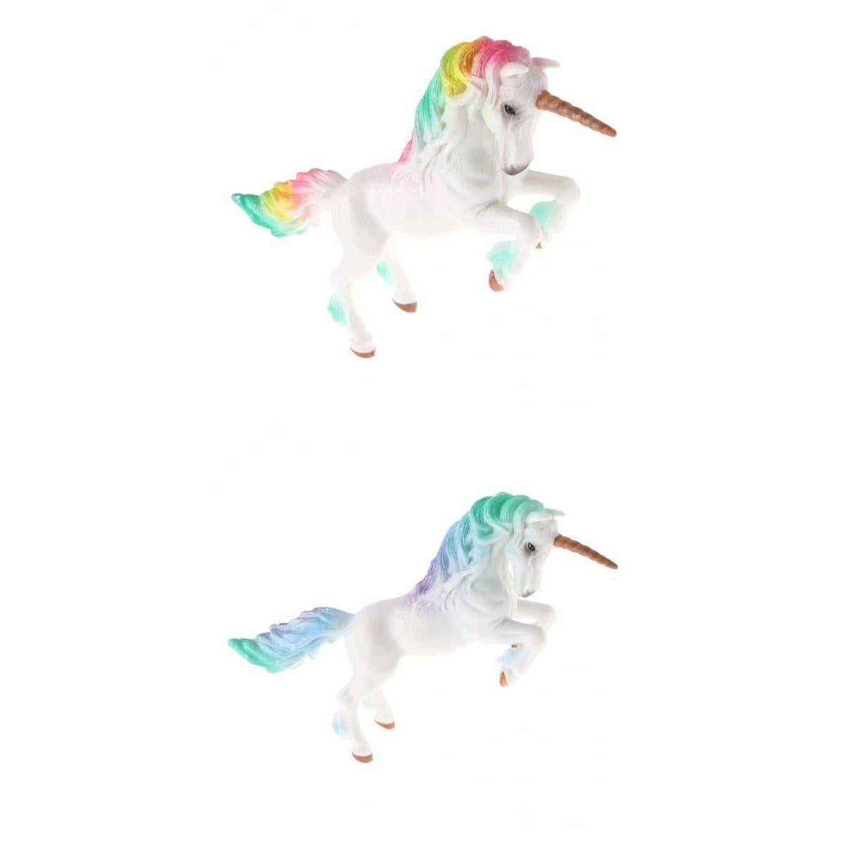 2x Realistic Magic Animal Model Unicorn Figures Kids Educational Toy Gift