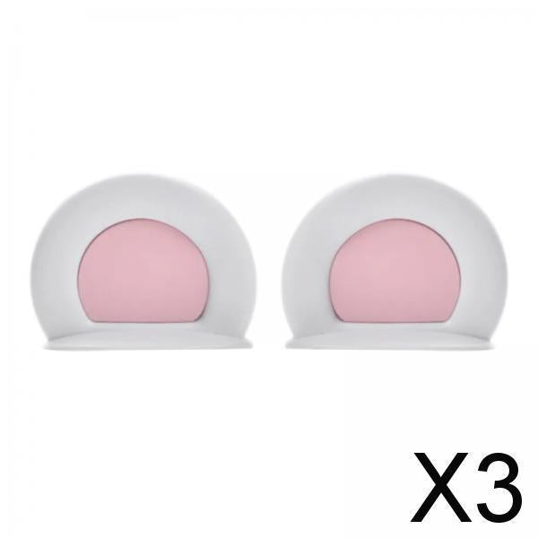3xMotorcycle Helmet Ears Motorcycle Helmet Decor cool Adult Kids White