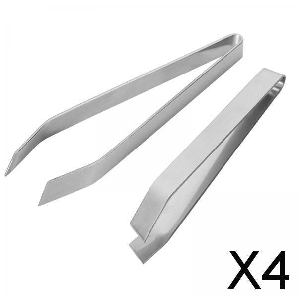 4x2 Pieces Fish Bone Tweezers Set Garlic Tweezer Remover Tool Vegetables Tools