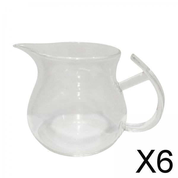 6xSmall Sauce Cup Serving Pitcher Transparent Milk Pourer for Milk Syrup Latte