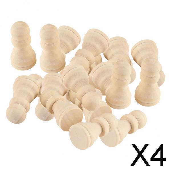 4x20/50 Wooden Chess Set Chess Pieces Table Board Game Kids Educational Toys A