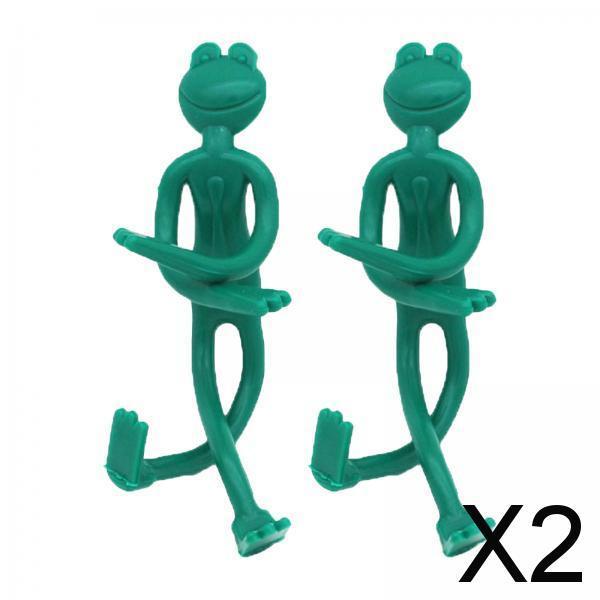 2x2Pcs Plant Cable Ties Tree Ties Strap Gardening Peas Peppers Garden Supports Frog 13.3cm