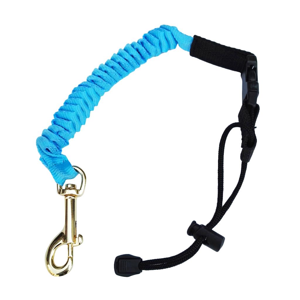 Paddle Leash Fishing Rod Safety Cord Tether Hook for Kayak Canoe Boat Blue