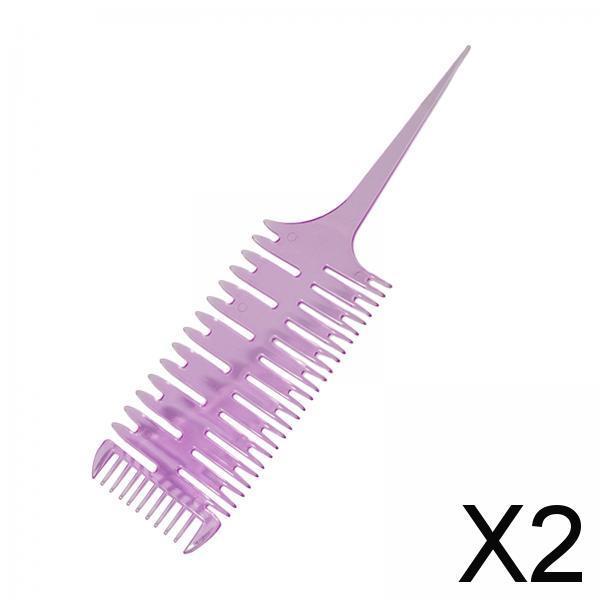 2x3 Way Rat Tail Teasing Comb Professional Hair Dyeing Comb for Home Salon