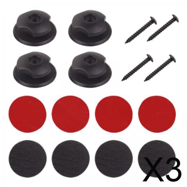 3x4Pcs Car Trunk Hooks Hanger for Car Rear Cargo Trunk Storage Net Black
