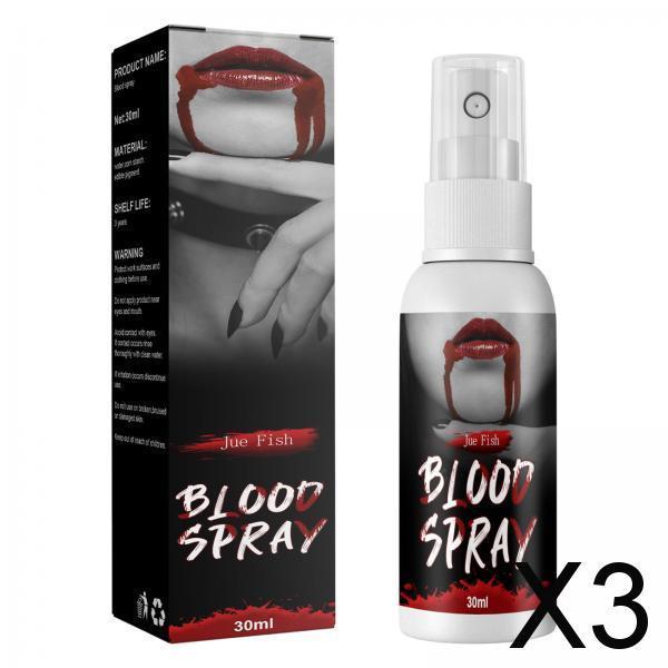 3x1oz Fake Blood Spray Simulation Blood for Halloween Make Up Vampire Cosplay