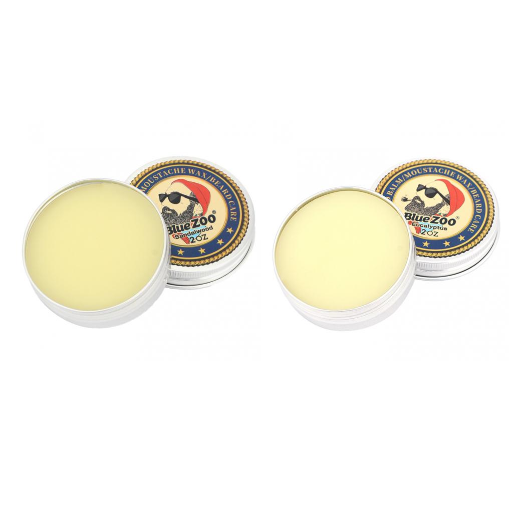 2 Scented Men Beard Balm Leave-In Taming Styling Conditioner Moustache Wax
