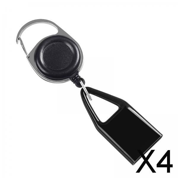 4xSafe Stash Clip Kitchen Gadgets Smoking Accessories Retractable Lighter Belt Black