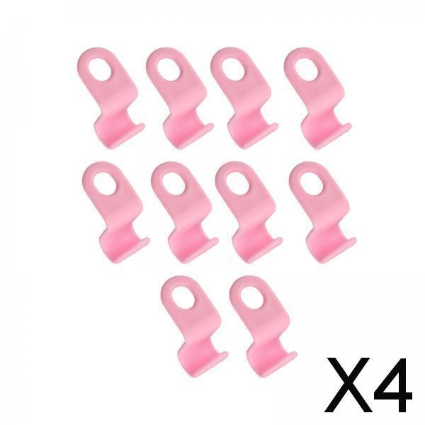 4x10x Heavy Duty Closet Cabinet Space Savers Hangers for Pants Caps Coats Pink