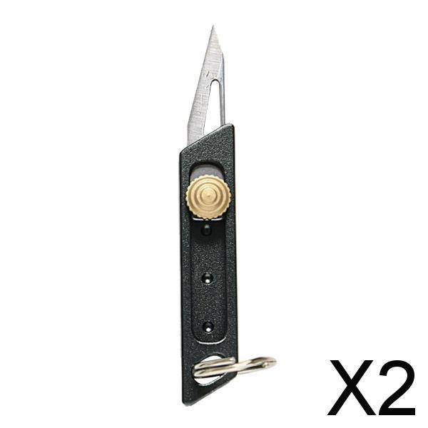 2xMulti Utility Knife Aluminum Retractable Paper Cutting Tool Black