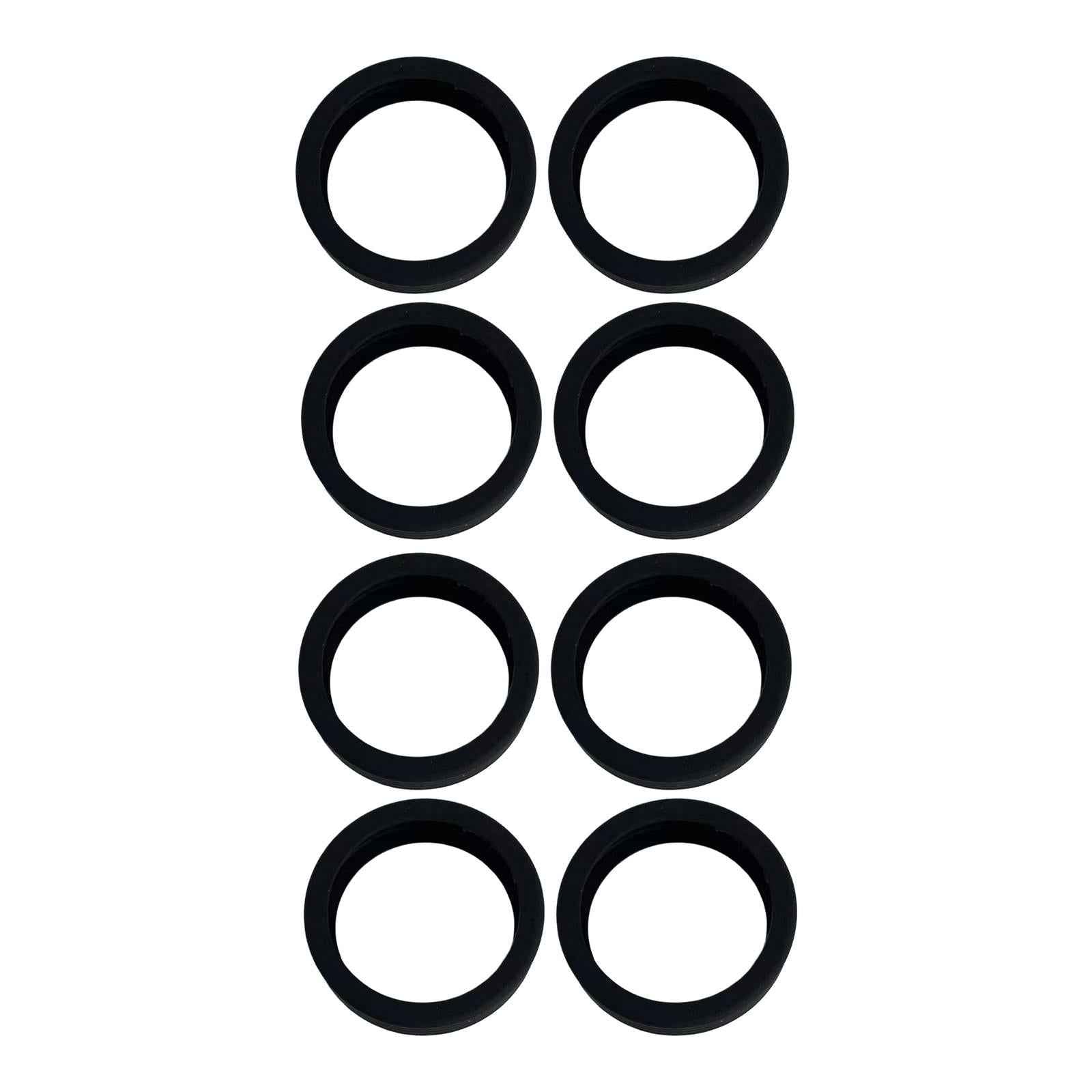 8 Pieces Luggage Wheels Covers 2.05'' Diamter Soft and Elastic Scratch Guard Black