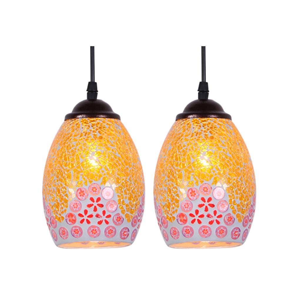 2Pcs Retro Colorful Ceiling Pendant Lamp Light Chandelier Shade Lampshade 4#