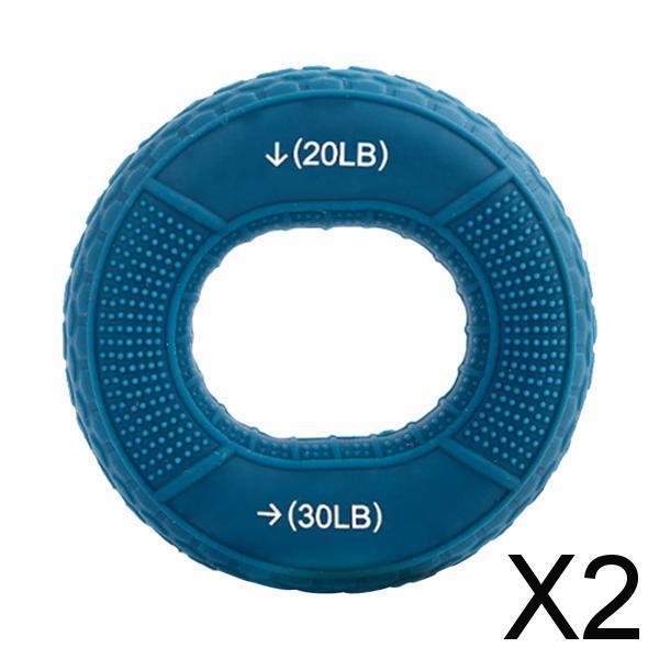 2xHand Grip Strengthener for Strength Training Sports Pianist Finger Exerciser Dark Green 20lb 30lb