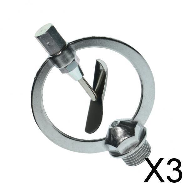 3x360 Rotating Water Sprayer Lawn Grass Sprinkler Head Garden Watering Tool