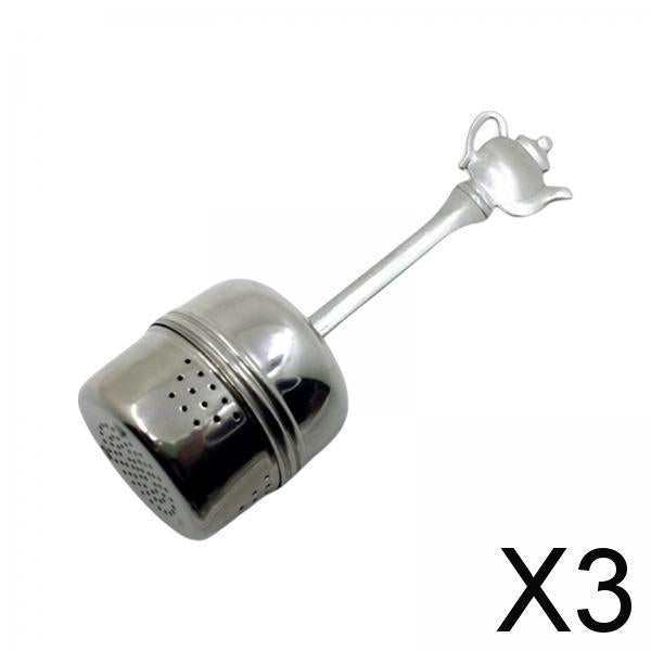 3xTea Strainer with Handle Tea Steeper for Loose Tea Cup and Teapot Home