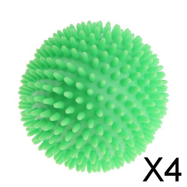 4xSpiky Massage Ball Body Trigger Point Acupuncture Soreness Pain Relief Green