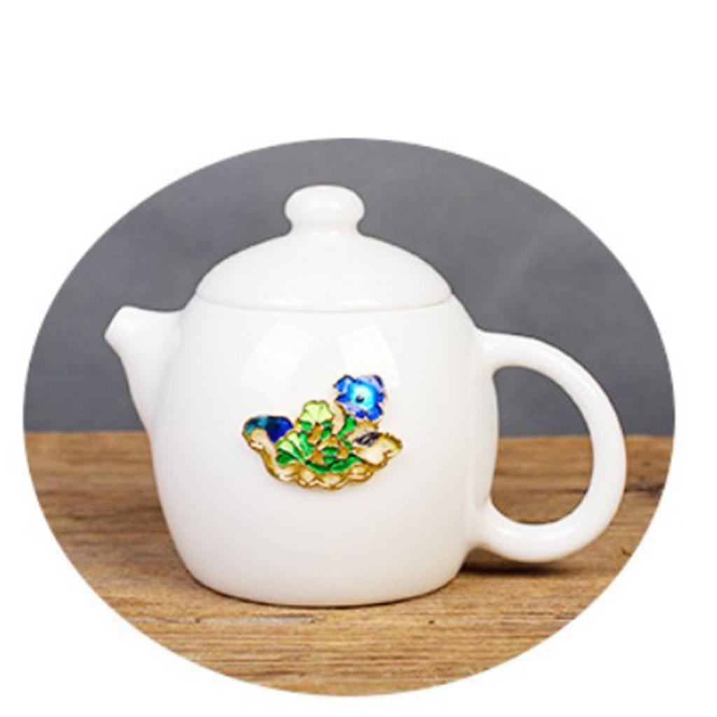 Floral Decorative Stud Metal Pendant Piece Chinese Teaware Decor Petunia