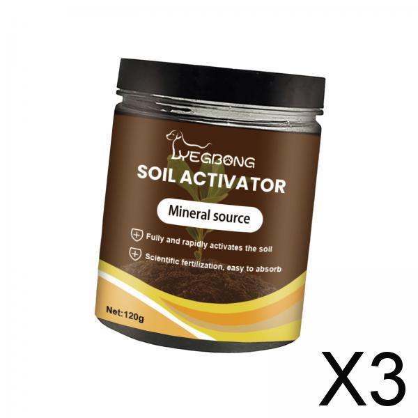 3xSoil Activated Soil Amendments for Seedling Compost Raised Garden Beds Lawns