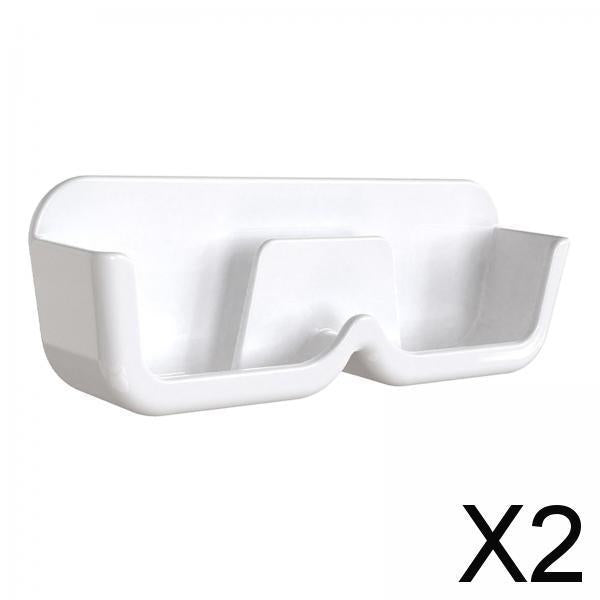 2xEyeglasses Holder Wall Mount Durable Stylish for Tabletop Showcase Apartment White