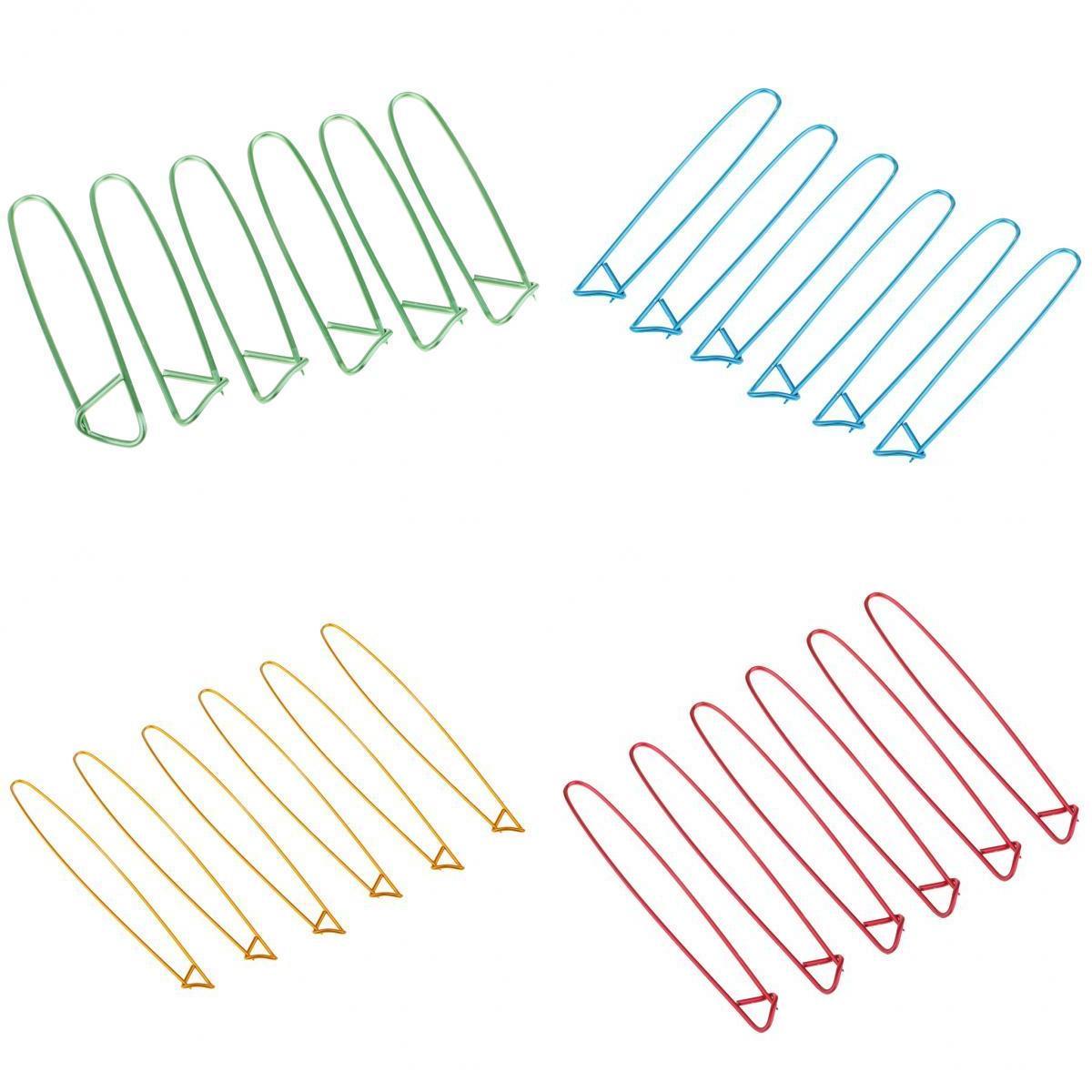 24Pcs Stitch Holders Pins Knit Knitting Needles Crochet Hooks Assorted Sizes