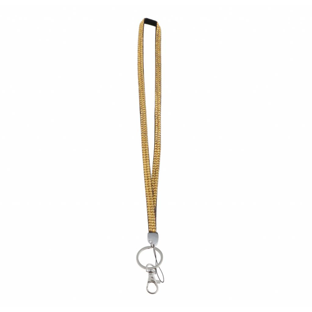 Lanyard ID Badge Card Holder Strap Sparkling Phone Neck Straps Yellow
