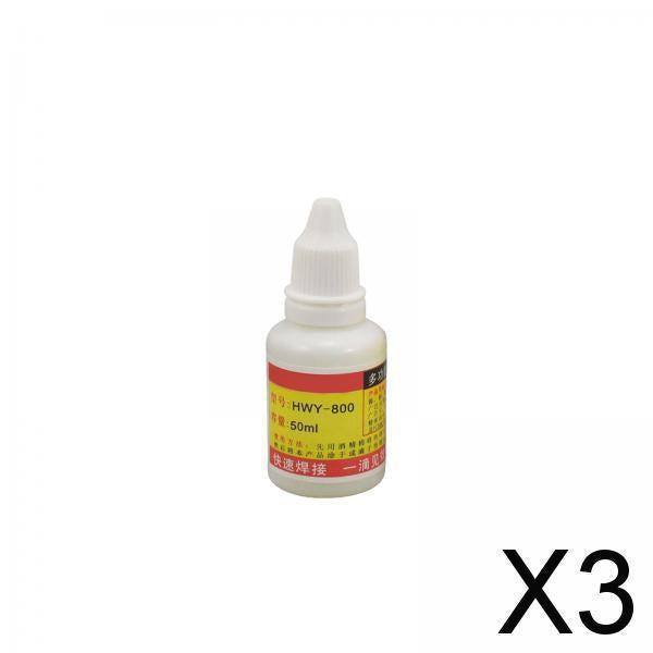 3xSoldering Flux Welding Aid Quick Welding for Stainless Steel Metal Toy Model 50ml