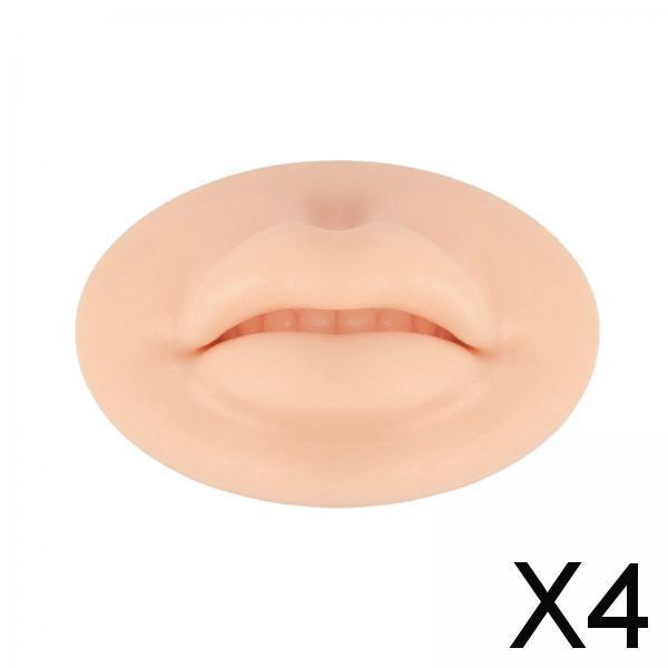 4x3D Silicone Lip Practice Skin Multipurpose for Beginners Piercing Practice