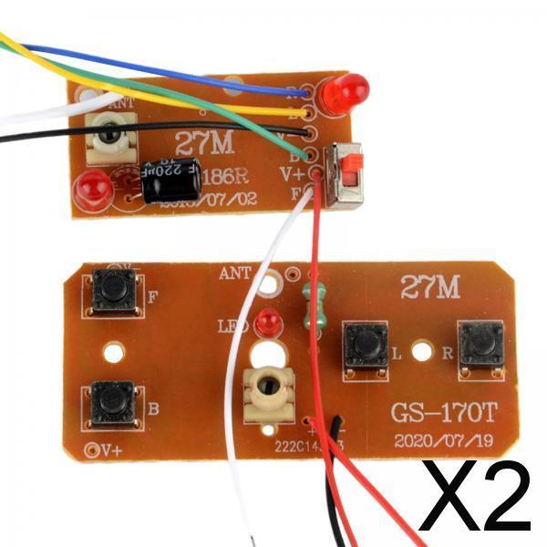2x2Pcs Radio Transmitter and Receiver Board Kit for Crawler RC Hobby Car Parts