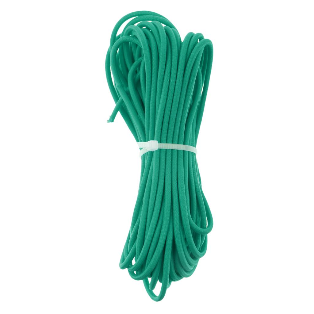Elastic Bungee Rope Shock Cord Tie Down for Roof Racks Boats 10m Green