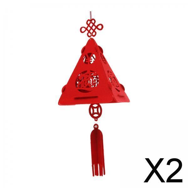 2xRed Chinese Lantern 3D Puzzle Lantern for Spring Festival Celebration Decor