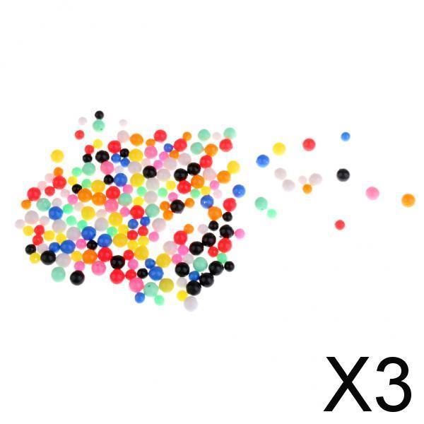 3x200pcs Multi-color Fishing Beads Lure Round Beads Fishing Tackle 6mm 8mm