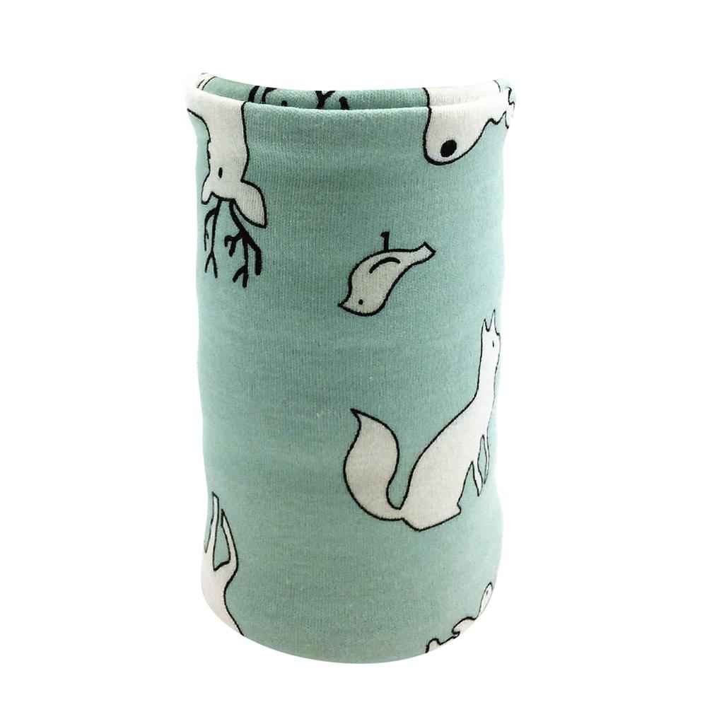 USB Baby's Feeding Bottle Warmer Bag Heating Pouch Infant Milk Heater Sleeve Fox and Deer with Green Background