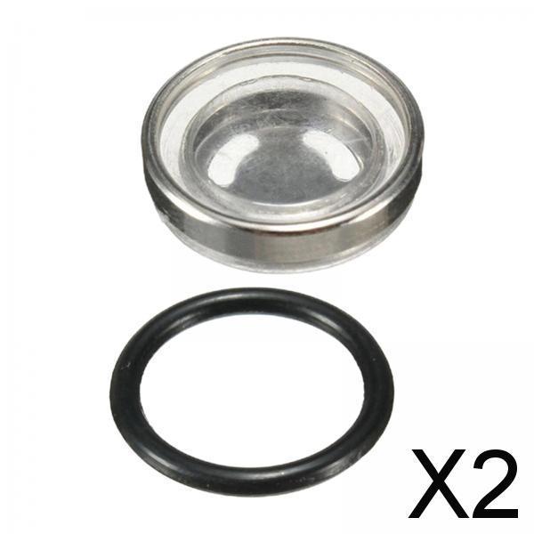 2xOil Pump Sight Glass Universal Gasket Repair Parts for Motorcycle 10mm