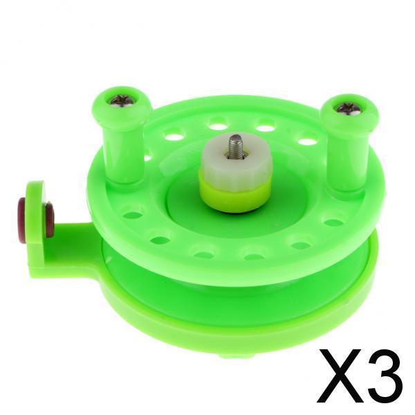 3xMini Fly Fishing Reel Ice Fishing Reel Raft Wheel Right Hand Rod Hole 1.6cm