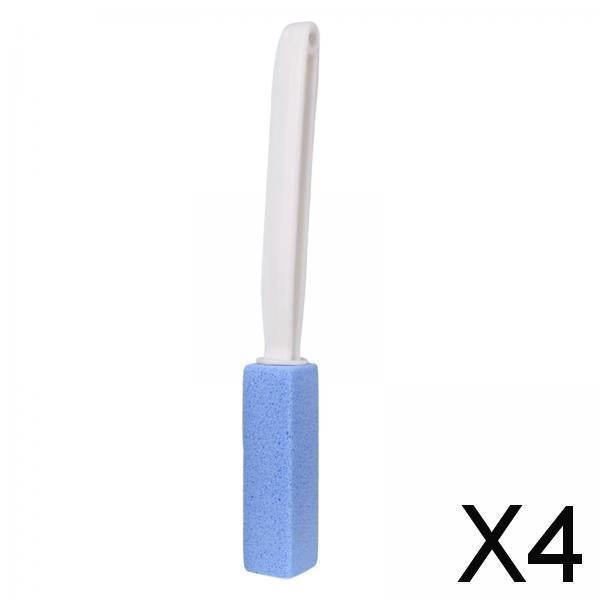 4xPumice Stone Toilets Brush with Handle for Rust Grill Feet Care Bath Pool Blue 20.5cm