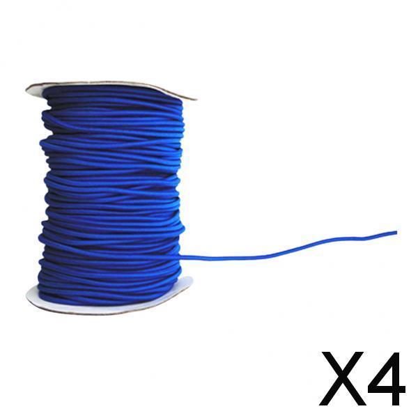 4x4mm Strong Elastic Bungee Rope Shock Cord Tie Down Boats Trailers 5m Blue