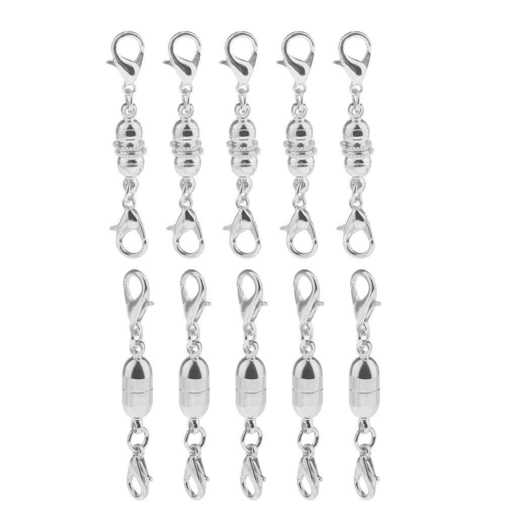 10 Piece Magnetic Hooks Lobster Necklace Bracelet Converter Extender Clasp